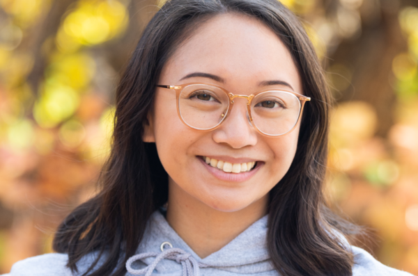 Female student smiling