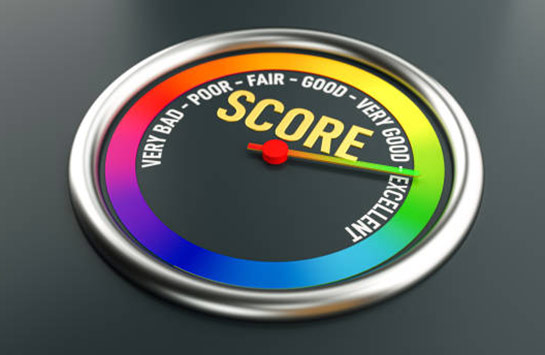A credit score meter