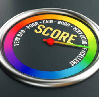 A credit score meter 