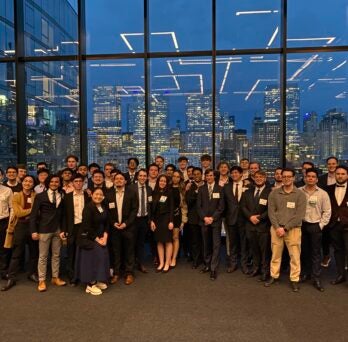 Finance Students at Finance Reception
                  