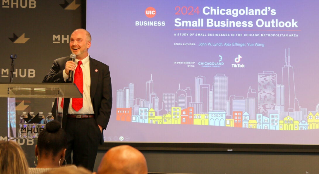 John W. Lynch at the Chicagoland Chamber of Commerce event for Chicagoland's Small Business Outlook event